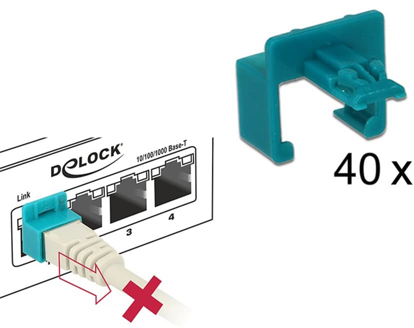 Delock RJ45 sikkerhedskontakt startsæt 40-pak