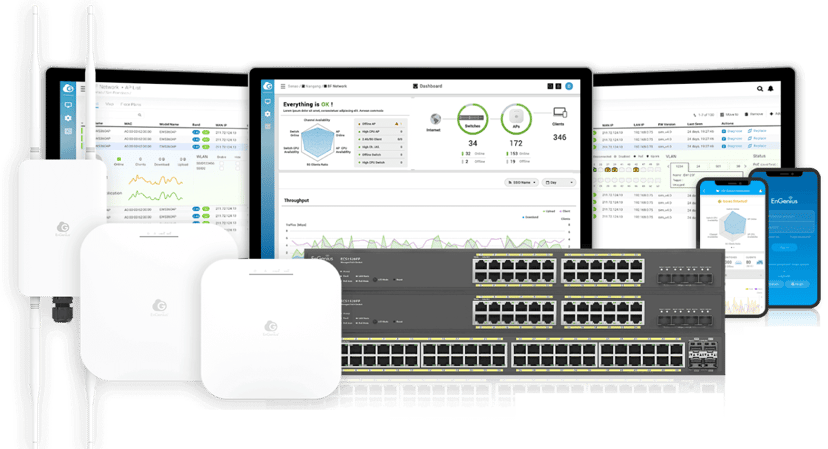 Engenius ECS2512FP nettverkssvitsj Håndtert L2+ 2.5G Ethernet (100/1000/2500) Strøm over Ethernet (PoE) Sort