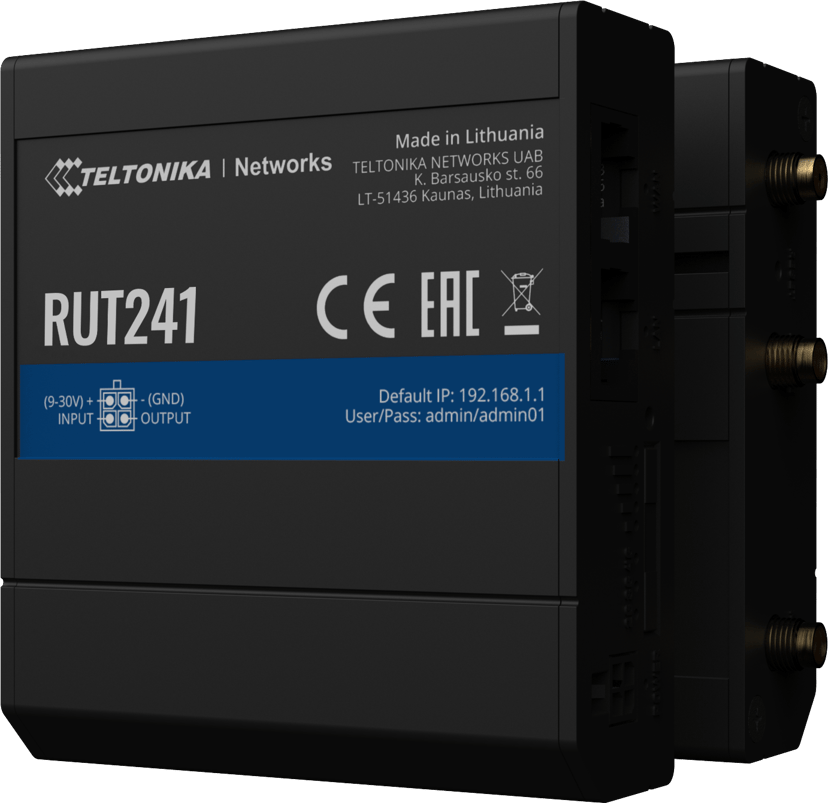 Teltonika RUT241 Industriell Trådlös LTE Router #Global