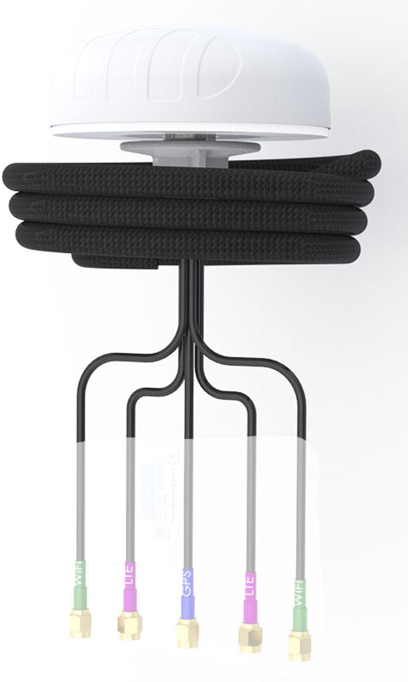 Poynting PUCK-12 Rundstrålande antenn för Bluetooth och 2X2 MIMO WiFi Vit
