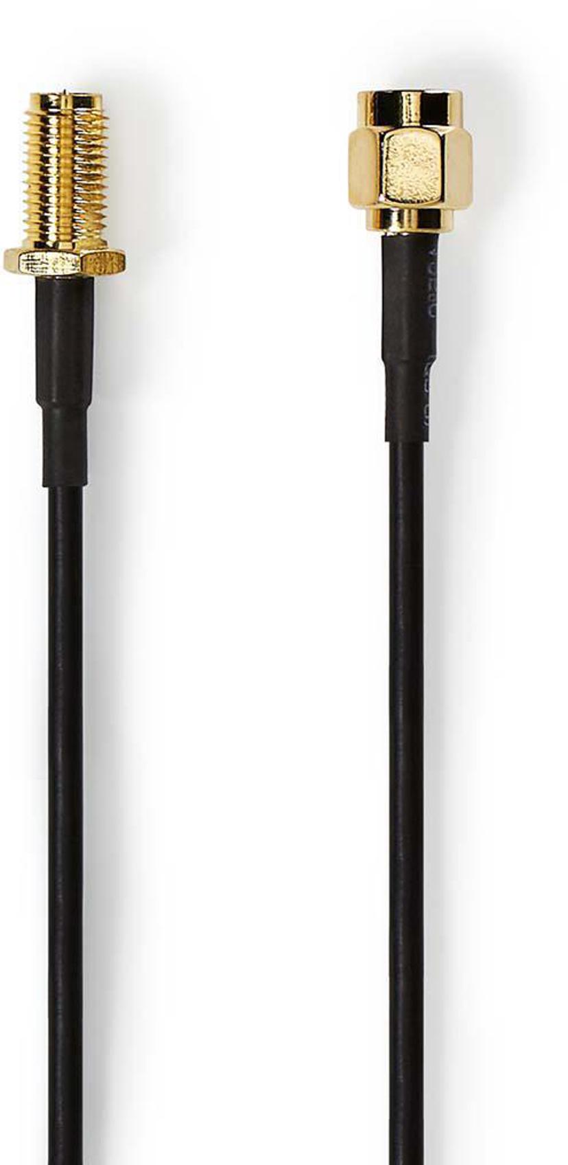 Nedis WiFi-antennkabel RP-SMA 2M RP-SMA RP-SMA 2m Svart