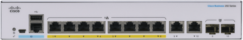 Cisco CBS250 8G 2SFP PoE 120W Smart Switch