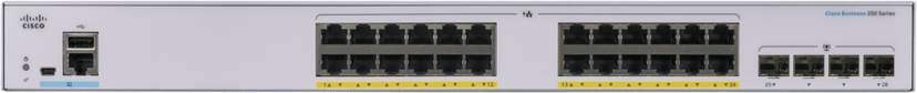 Cisco CBS250 24G 4SFP PoE 195W Smart Switch