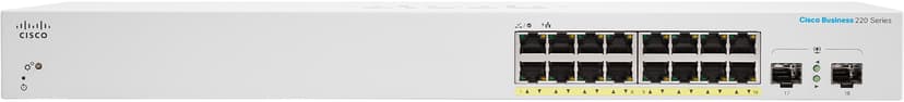 Cisco CBS220 16G 2SFP PoE 130W Smart Switch - (Kuppvare klasse 2)