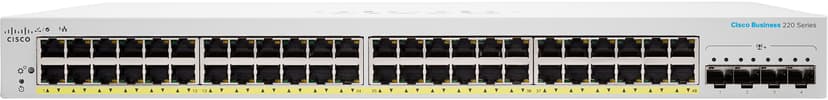 Cisco CBS220 48G 4SFP+ PoE 382W Smart Switch