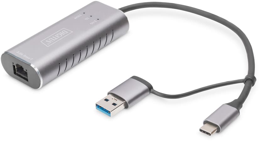 Digitus Nettverksadapter 2,5 Gigabit USB-C/USB USB-C USB 3.1 RJ-45