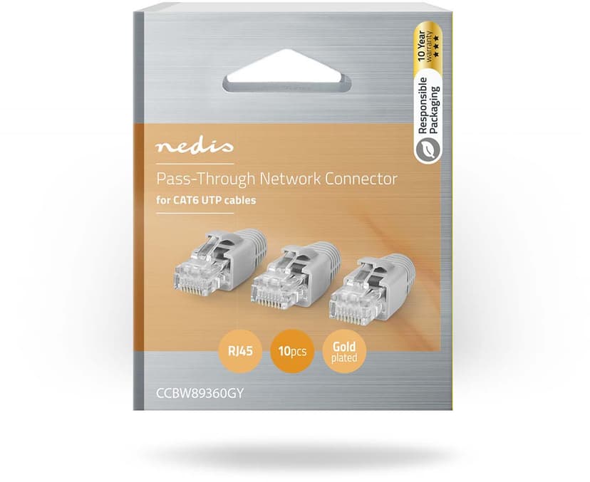 Nedis Kontaktdon CAT6 UTP RJ45 10-Pack