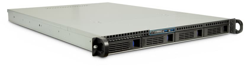 Inter-Tech 1U 1404 Rack Rostfritt stål, Svart