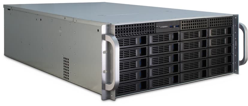 Inter-Tech IPC 4U-4420 4U Storage Chassi Rack Blå, Rostfritt stål