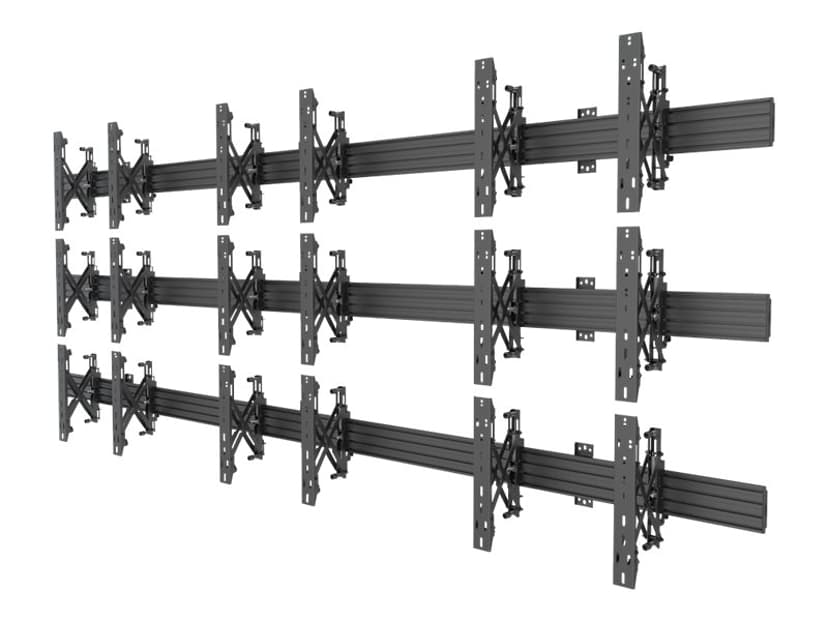 Multibrackets M Veggstativ PRO MBW3x3u Push In Pop Out Vesa 100 x 100–400 x 400 Maks 30 kg / Skjerm Svart