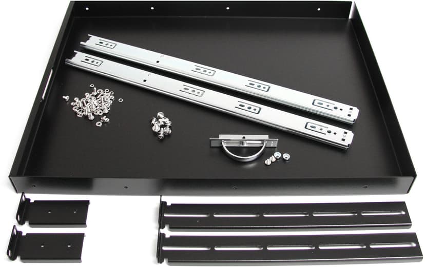 Startech 1U 56cm deep, sliding rack cabinet shelf, Black