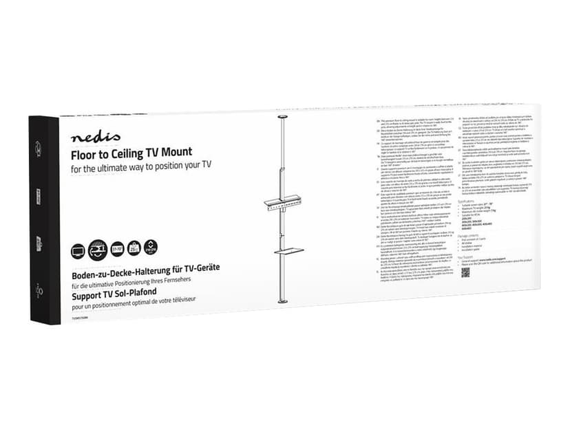 Nedis TV Ceiling Mount Telescopic 37-70" 30kg Black - (Outlet-vare klasse 2)