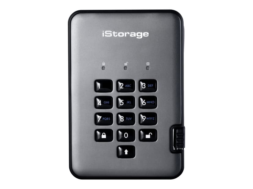 Istorage diskAshur PRO2 SSD 256-BIT 256GB NATO Classified USB-A Svart, Grafitt