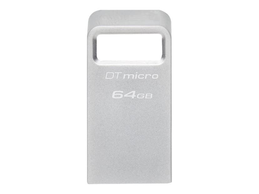 Kingston Technology DataTraveler Micro USB-sticka 64 GB USB Type-A 3.2 Gen 1 (3.1 Gen 1) Silver 64GB USB-A Silver