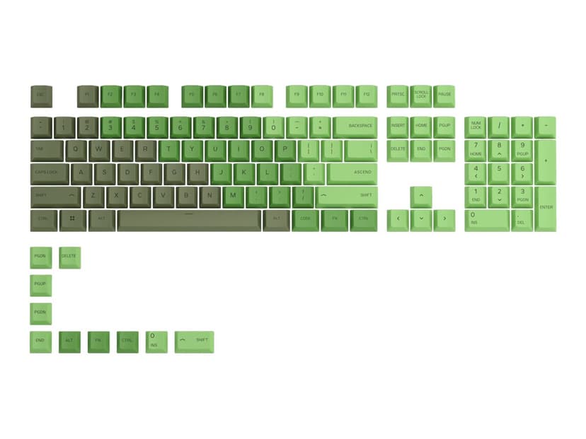 Glorious GPBT Keycaps ISO Nordic-Layout Olive