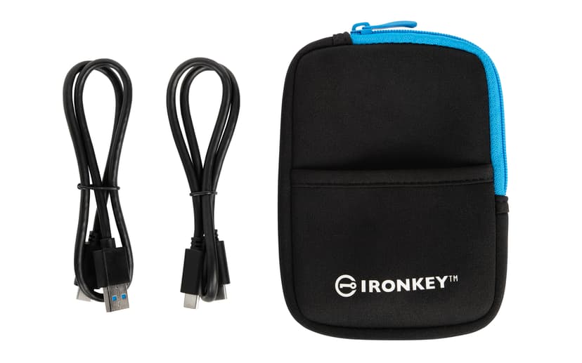 Kingston Technology IronKey 1920GB Vault Privacy 80 XTS-AES 256-bits beveiligde externe SSD USB-C Blauw