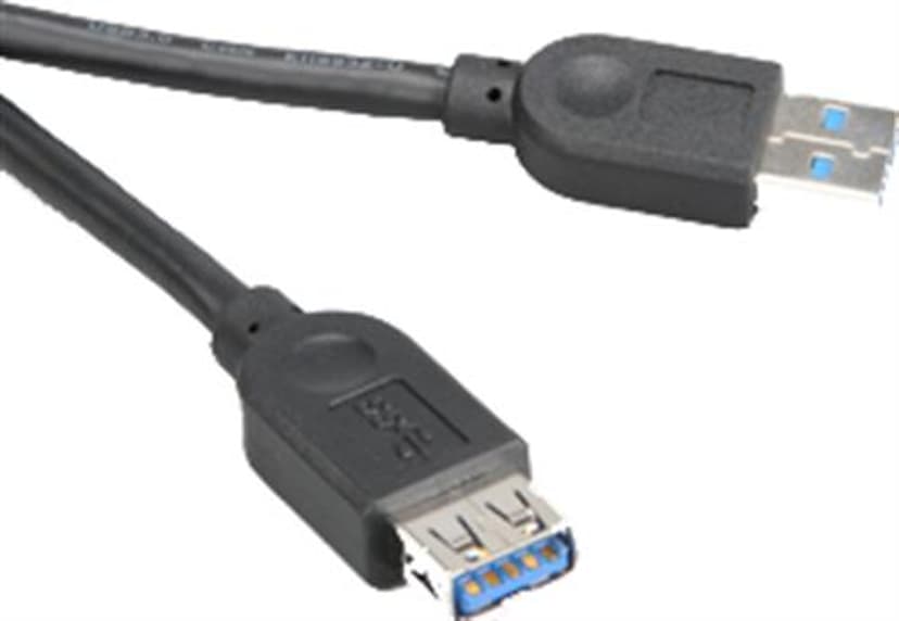 Akasa USB-Forlengelseskabel 1.5m USB-A USB-A Svart