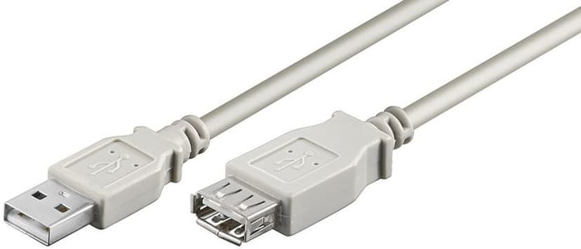 Microconnect USB-Förlängningskabel 1.8m USB-A USB-A Grå