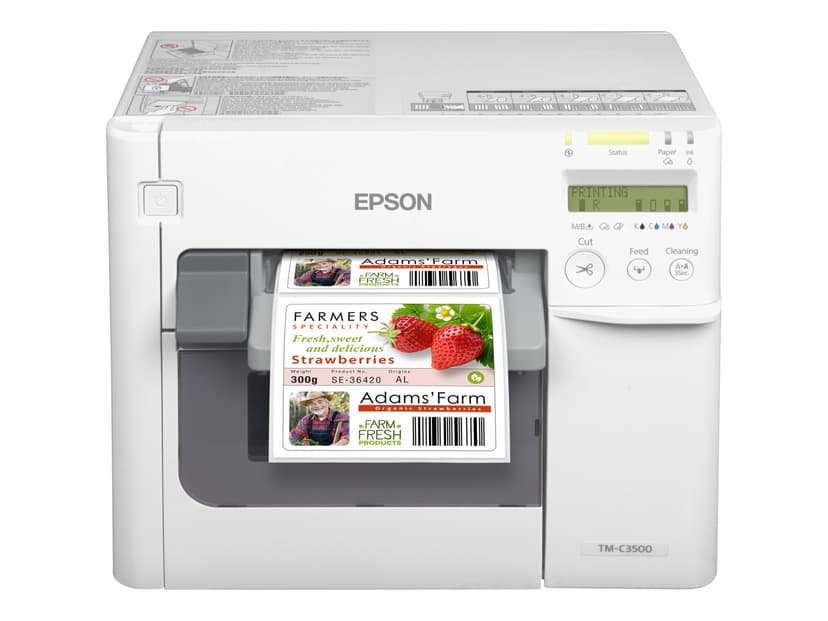 Epson TM-C3500-värietikettitulostin USB/Lan, sis. NiceLabel-ohjelmiston