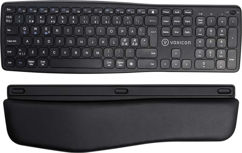 Voxicon Wireless Ergokeyboard E365 Black Bt+2.4 + M360wl