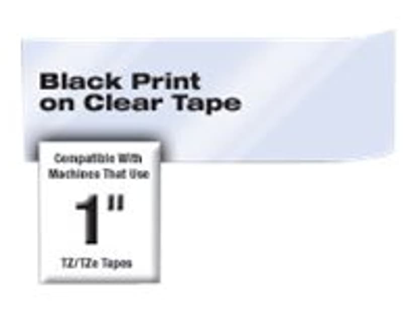 Brother Tape 24mm TZe-S151 Zwart/Transparant Extra Sterk