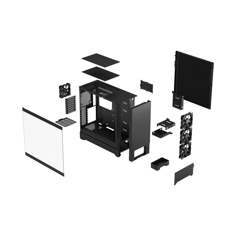 Fractal Design Pop Xl Silent Black Clear Glass E-atx Tower Sort