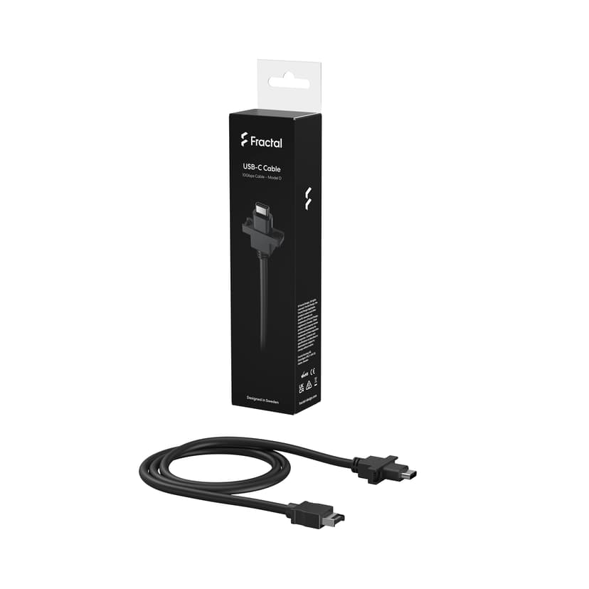 Fractal Design USB-C-kabel for POP-serie chassis, Model D 0.67m USB C Sort