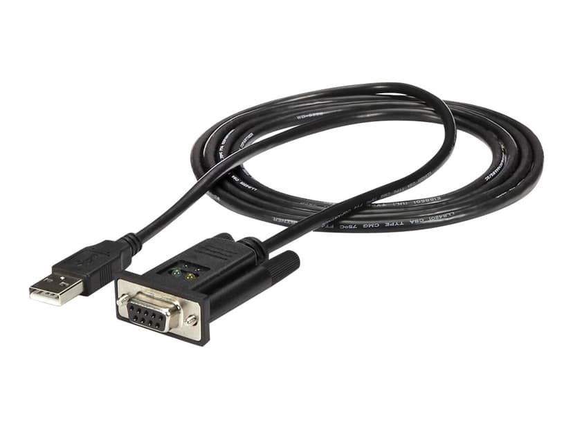 Startech Adapter 1.7m USB-A DB9 Sort