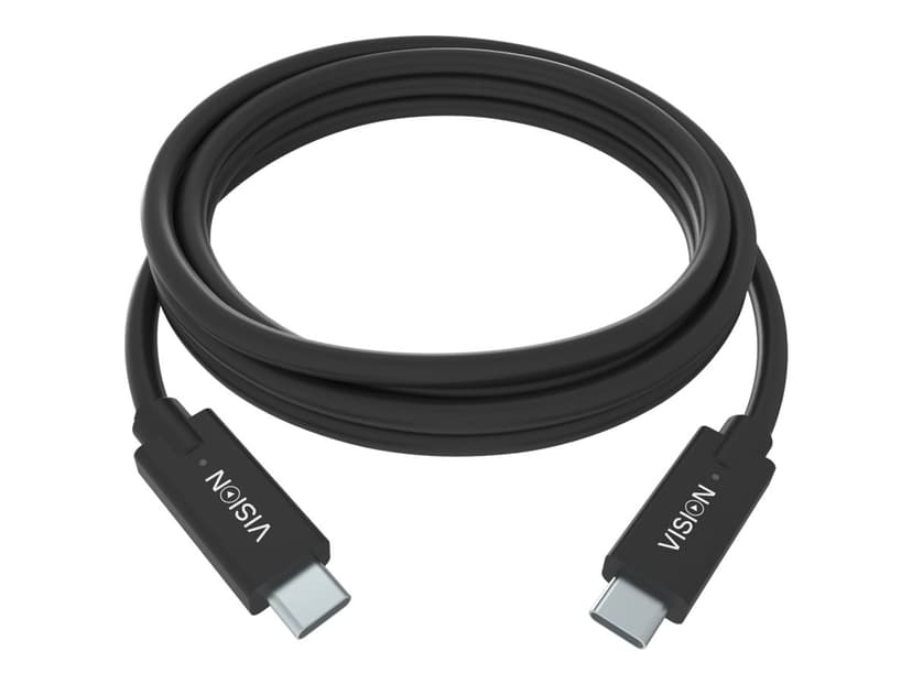 Vision TC 2MUSBC/BL USB-kabel 2 m USB 3.2 Gen 1 (3.1 Gen 1) USB C Sort 2m USB-C USB-C Svart