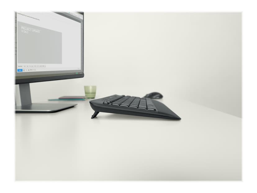 Logitech 920-008923 toetsenbord Inclusief muis Kantoor RF Draadloos QWERTY US International Zwart Draadloos US International