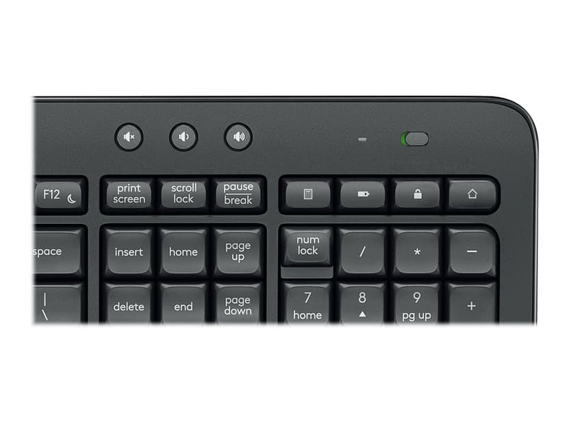 Logitech 920-008923 toetsenbord Inclusief muis Kantoor RF Draadloos QWERTY US International Zwart Draadloos US International