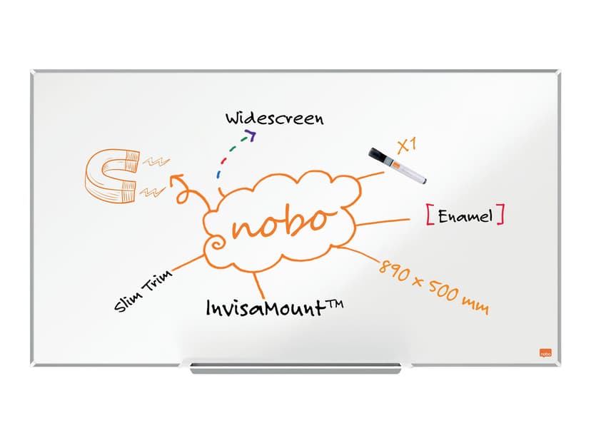 Nobo Whiteboard Impression Pro Wide Emalj 55"