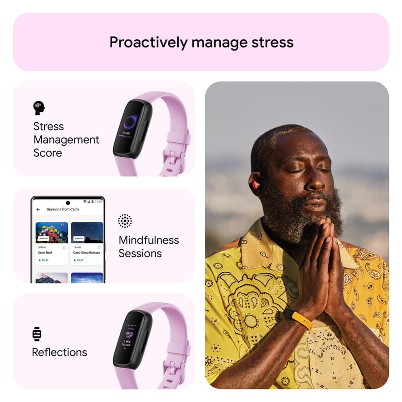 Fitbit Inspire 3 Black/Lilac Bliss