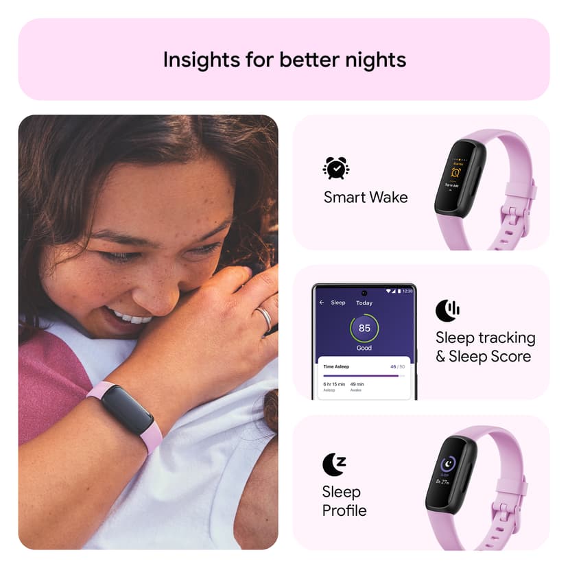 Fitbit Inspire 3 Black/Lilac Bliss