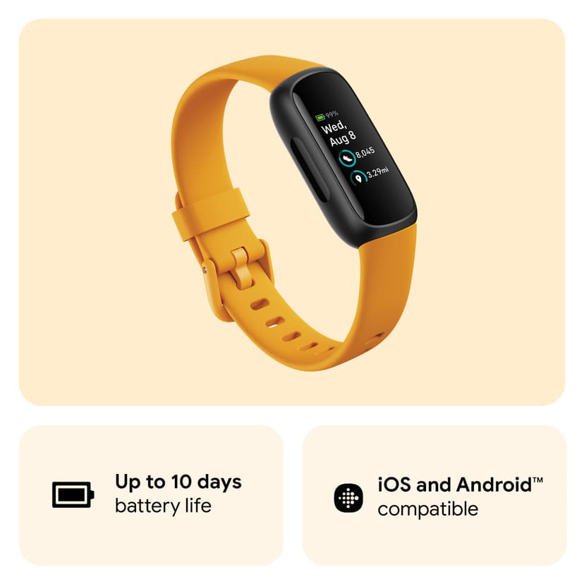 Fitbit Inspire 3 Black/Morning Glow