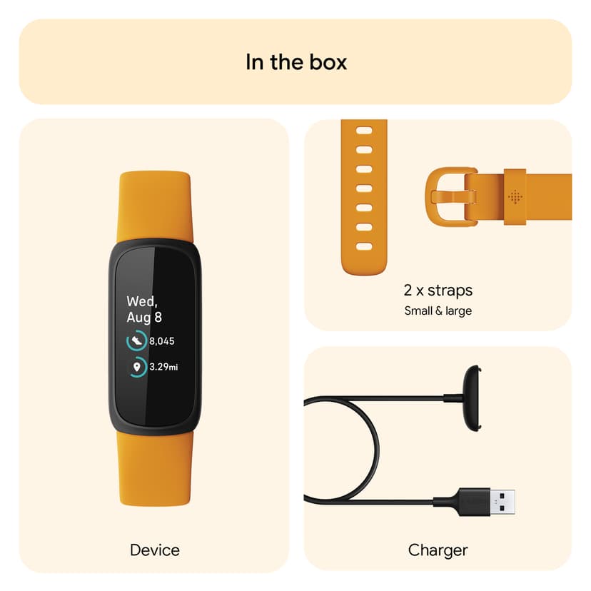 Fitbit Inspire 3 Black/Morning Glow