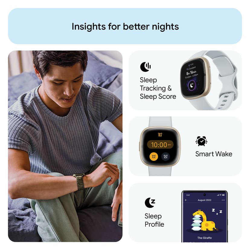 Fitbit Sense 2 Blue Mist/Soft Gold