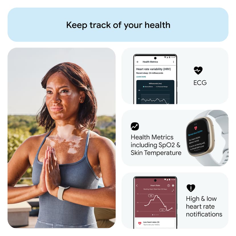Fitbit Sense 2 Blue Mist/Soft Gold