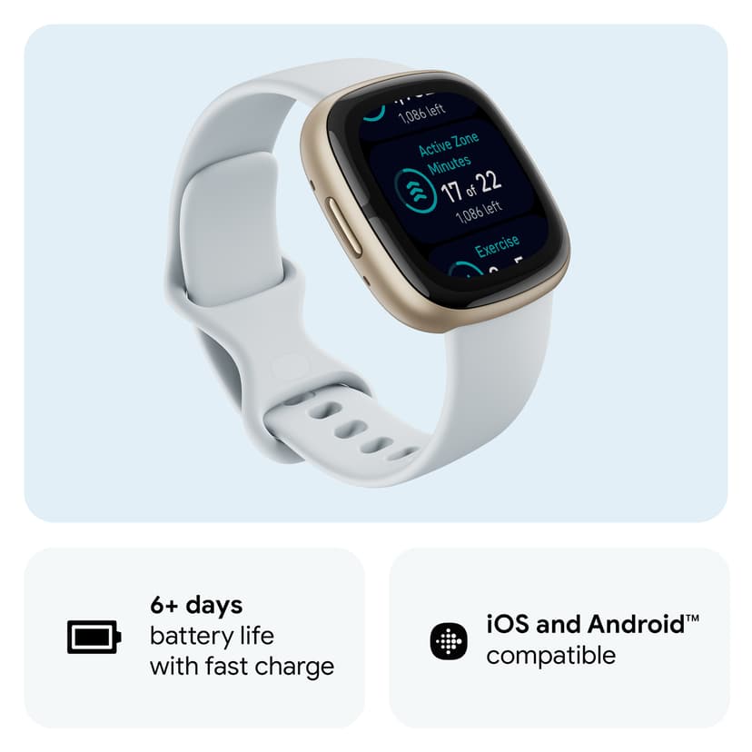 Fitbit Sense 2 Blue Mist / Soft Gold