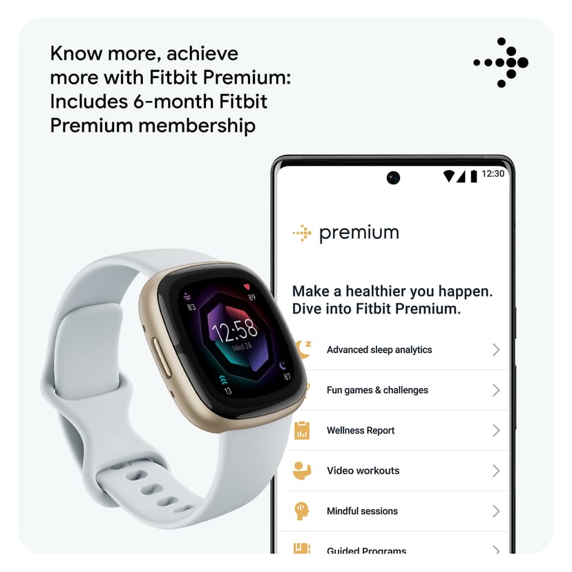 Fitbit Sense 2 Blue Mist / Soft Gold