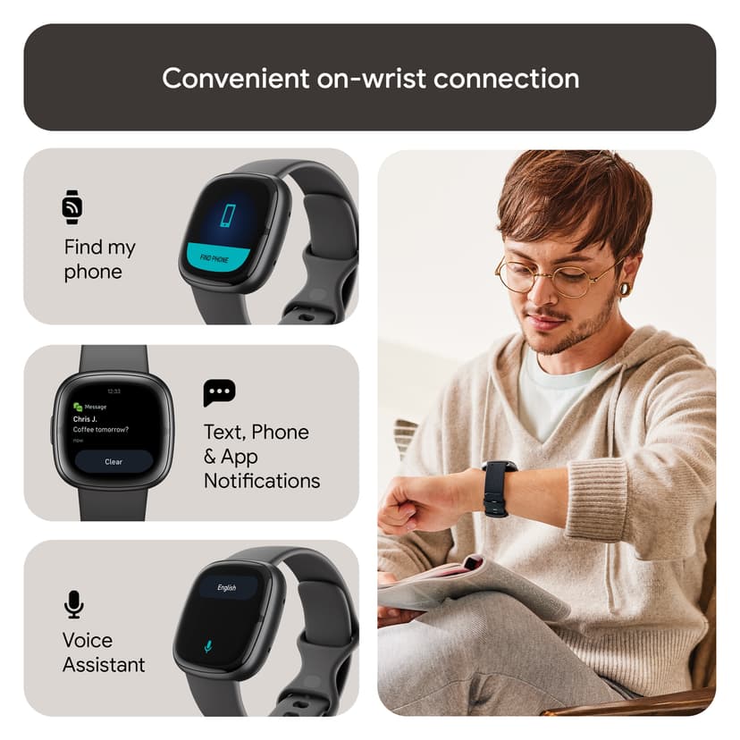 Fitbit Sense 2 Shadow Grey/Graphite Musta