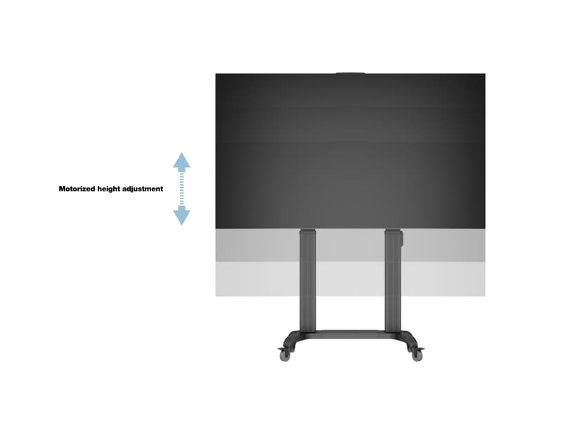 Multibrackets M Motorized Floorstand Dual Pillar 180 HD 75-110", musta
