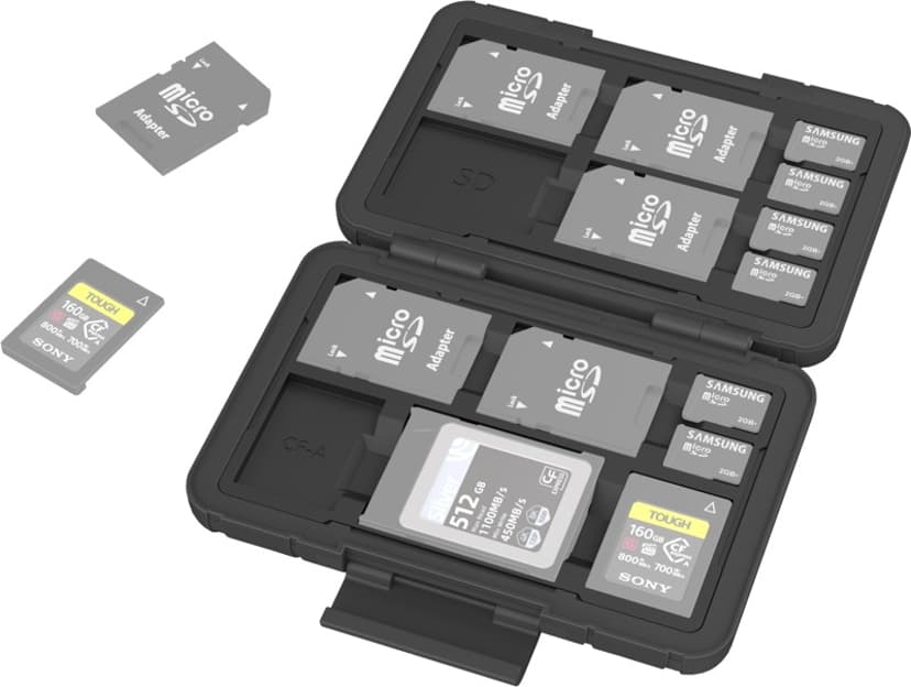 Smallrig 3192 minnekortboks 15 kort Polykarbonat (PC), Silikon Sort