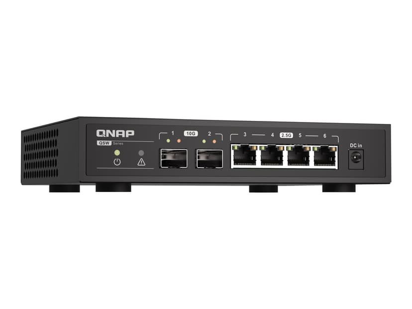 QNAP QSW-2104-2S nettverkssvitsj Uhåndtert 2.5G Ethernet Sort