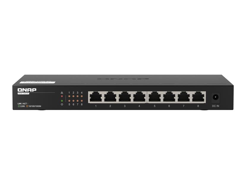 QNAP QSW-1108-8T nätverksswitchar Ohanterad 2.5G Ethernet (100/1000/2500) Svart