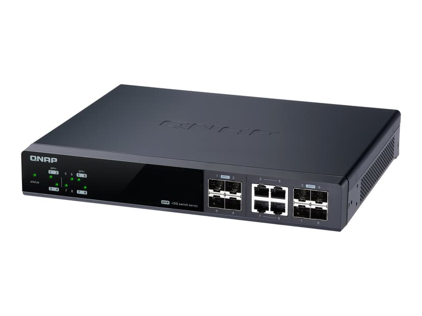 QNAP QSW-M804-4C nätverksswitchar hanterad 10G Ethernet (100/1000/10000) Svart
