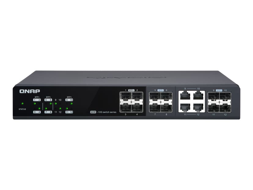 QNAP QSW-M1204-4C nätverksswitchar hanterad 10G Ethernet (100/1000/10000) Svart