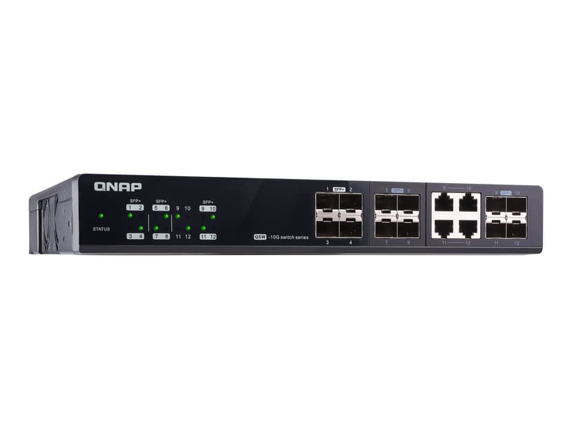 QNAP QSW-M1204-4C verkkokytkin Hallittu 10G Ethernet (100/1000/10000) Musta