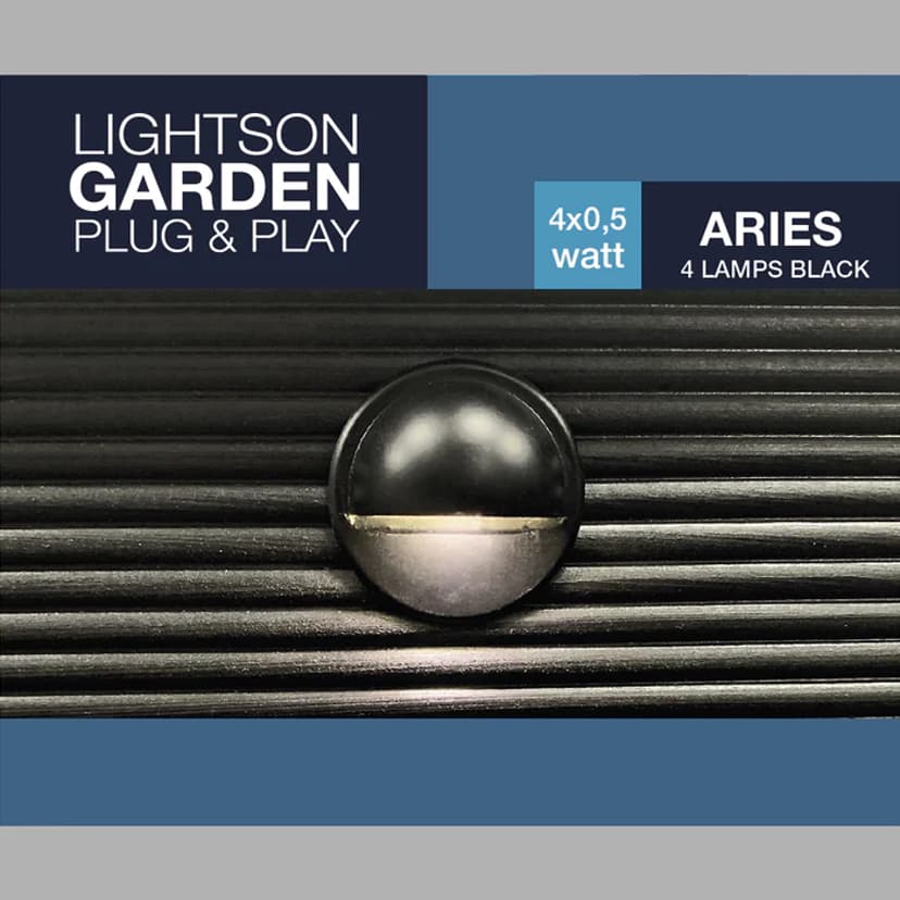 LightsOn Aries 10 Lumen Svart 4-pakning