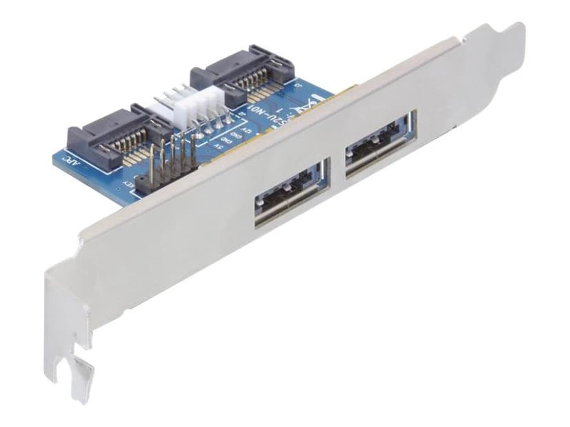 Delock Slot bracket 2x eSATAp 5V/12V liitäntäkortti/-sovitin